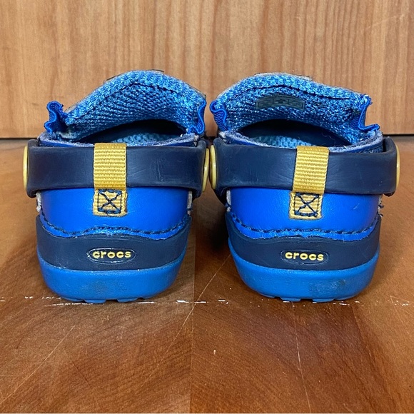Baby 5 Crocs Sneakers Blue Yellow TSS0165 - Picture 4 of 8